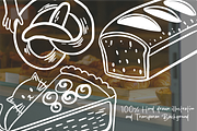 Hand Drawn Cute Bakery, a Food Illustration by HunEyy (Thumbnail 5 of 7)