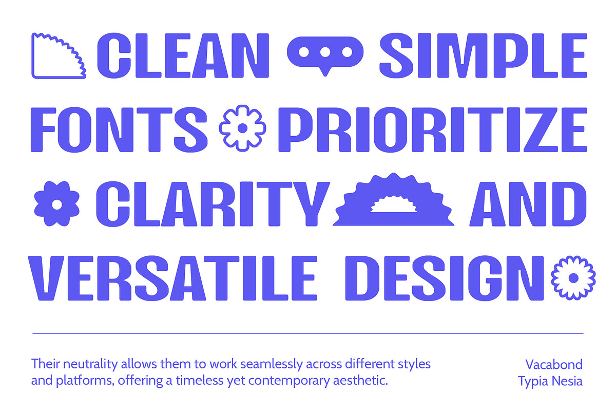 Vacabond - Modern Display Sans Serif, a Sans Serif Font by Typia Nesia (Photo 4 of 11)