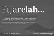 Pujarelah - Serif Family Font, a Serif Font by Differentialtype (Thumbnail 1 of 13)