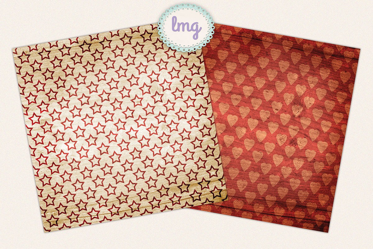Americana Fourth Scrapbook Papers, a Pattern Graphic by Lavender Mint Graphics (Photo 2 of 6)
