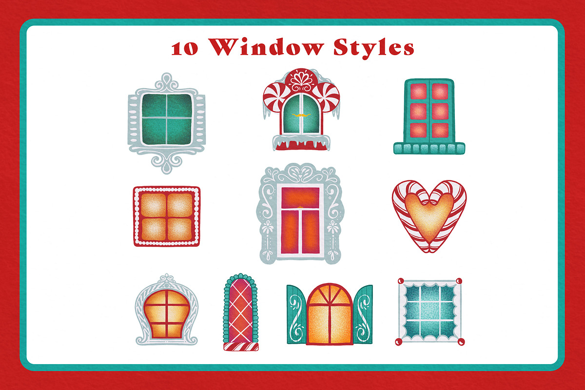 Printable Gingerbread House Builder, an Object Graphic by The Digital Prop Shop (Photo 5 of 7)