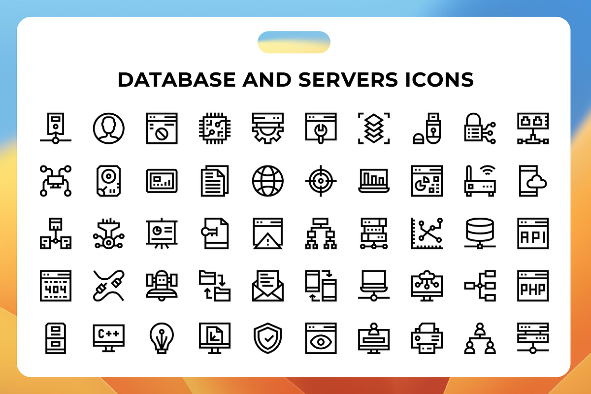 Database And Servers Icons, a Duotone Icon by Wencory (Photo 1 of 3)