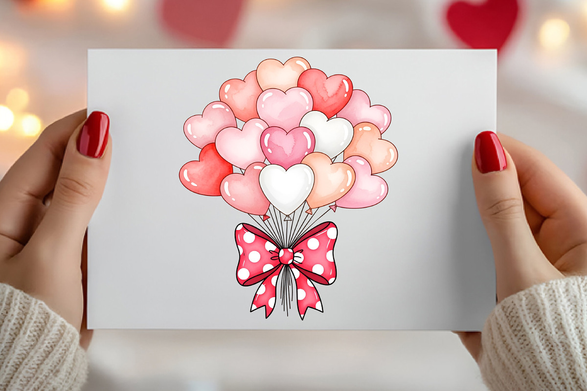 Valentine Heart Balloons PNG, an Illustration by Canvas Craft (Photo 6 of 6)
