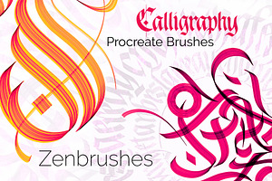 Calligraphy Procreate Brushes, a Brush Add-On by ZenLettering