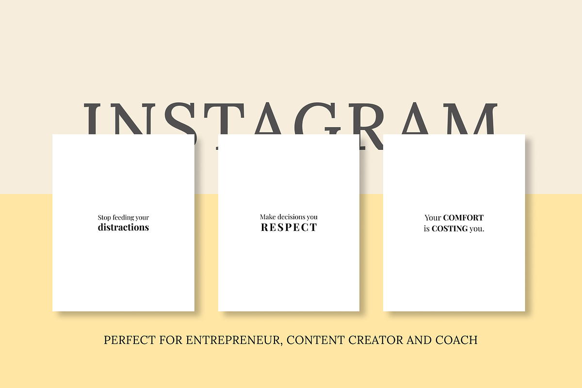 50 MOTIVATIONAL INSTAGRAM TEMPLATE, a Social Media Template by RB Boutique (Photo 2 of 7)