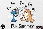 Fu- Summer  Funny Cat, an Illustration by DreamCafeArt (Thumbnail 1 of 6)