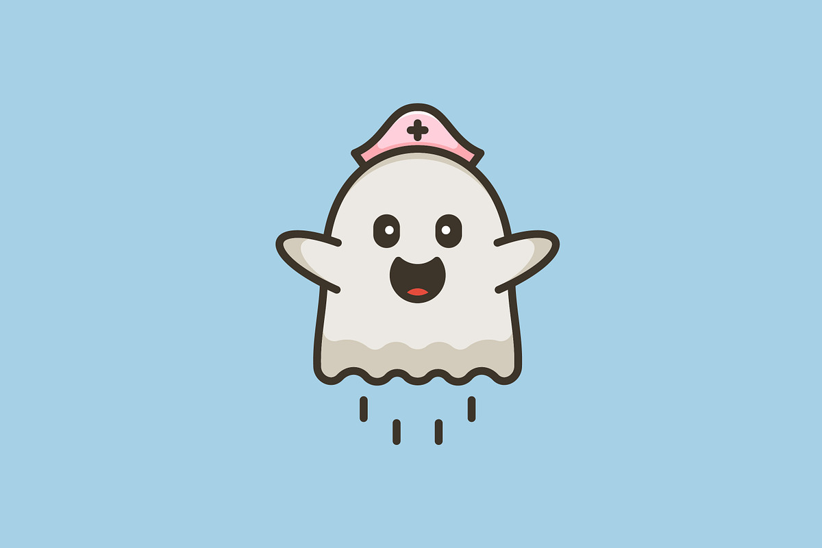 ghost nurse logo vector template, a Branding & Logo Template by OmerStudio