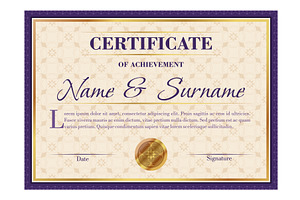 Certificate of achievements, an Illustration by Things for designers