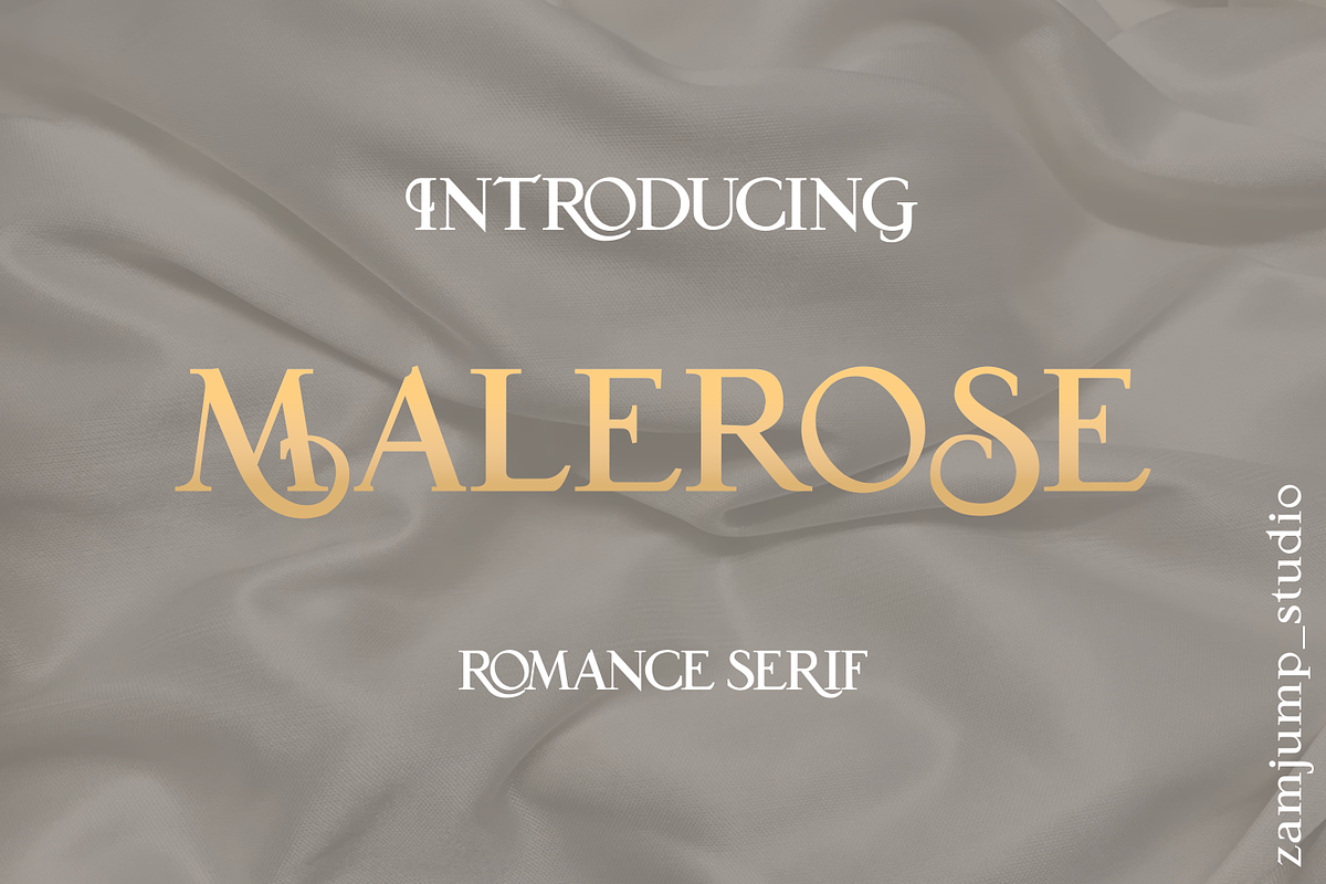Malerose, a Serif Font by zamjumps (Photo 1 of 12)