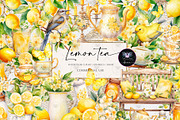 Watercolor Lemon Tea Clipart, an Illustration by BigCakeBee (Thumbnail 1 of 4)