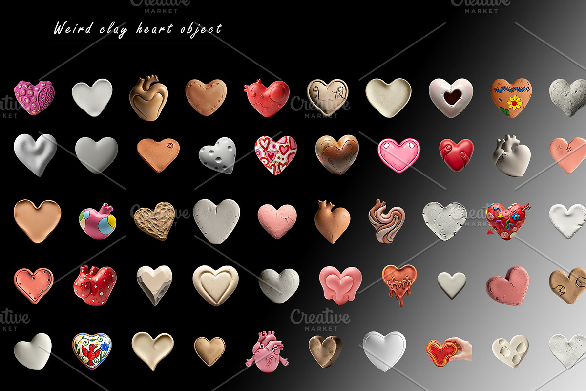 Strange & Weird Valentine Bundle, an Object Graphic by Shahjahangdb1 (Photo 16 of 17)