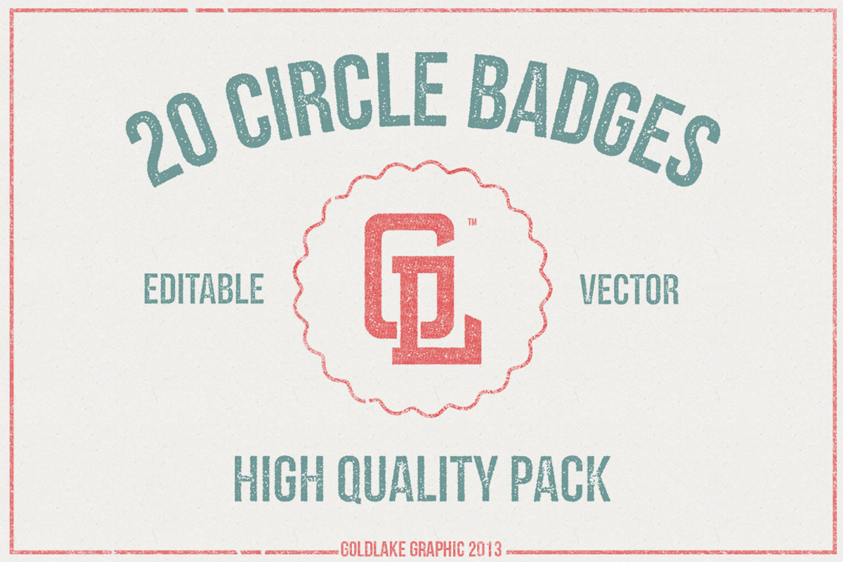 20 Circle Badges