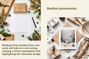 Christmas Festive Greeting Card, a Product Mockup by Maria S. Studio (Thumbnail 2 of 5)
