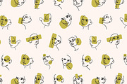 Abstract line faces seamless pattern, a Pattern Graphic by PaperTrident (Thumbnail 6 of 11)