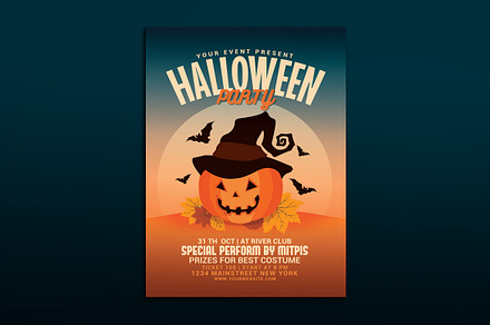 Halloween Party Flyer, a Flyer Template by Muhamad Iqbal hidayat