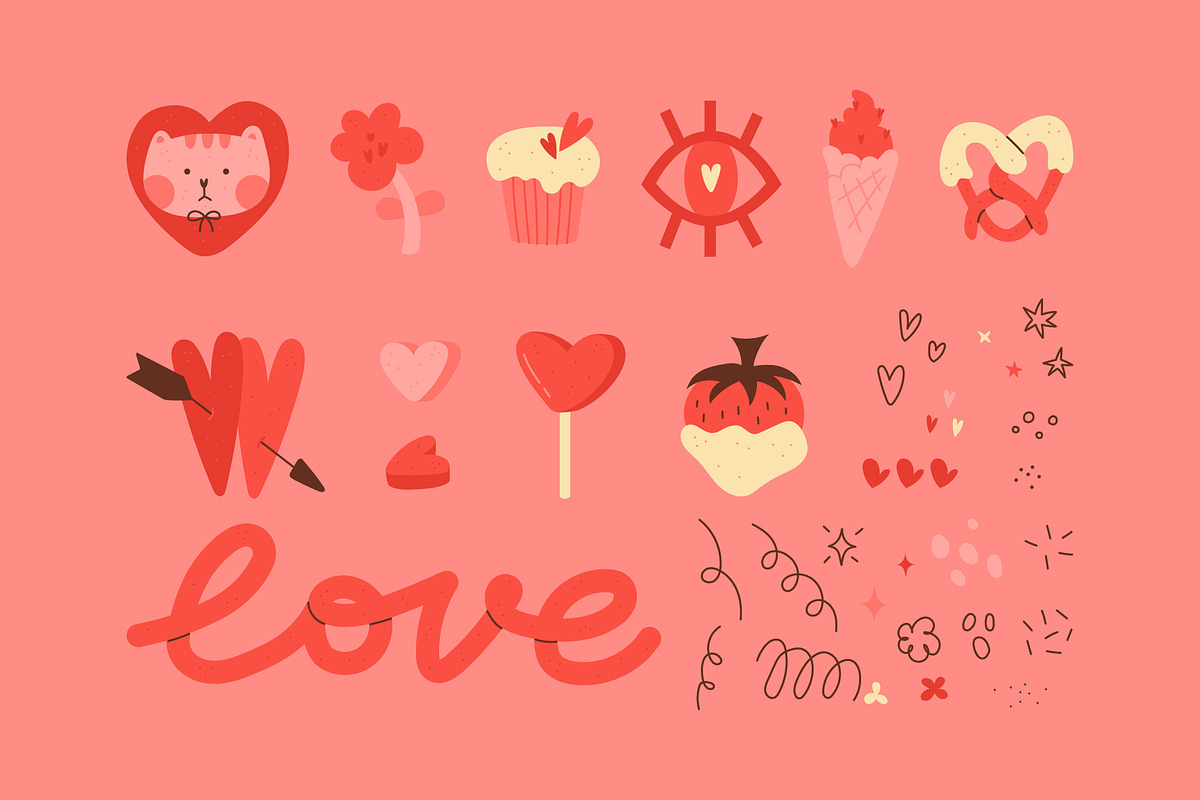 LOVE | Graphic collection, an Illustration by katieromanoff_art (Photo 5 of 13)