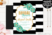 Mint and Gold Bridal Shower, an Invitation Template by Blush Roses Print (Thumbnail 1 of 2)