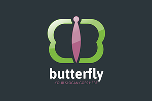 Butterfly Logo - Letter B