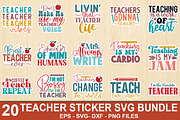 Teacher Quotes Sticker SVG Bundle, a Graphic by crative8112 (Thumbnail 1 of 12)