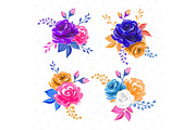 Floral clipart AND floral papers, an Illustration by Collart Studio (Thumbnail 7 of 8)