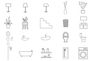 100 Interior Design Stamps Procreate, a Brush Add-On by aivos (Thumbnail 6 of 6)