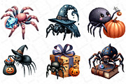 Halloween Clipart, Spider Clipart, an Illustration by DreamPrint404 (Thumbnail 2 of 4)