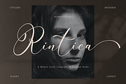 Rintica, a Script Font by Essentials Studio (Thumbnail 1 of 9)