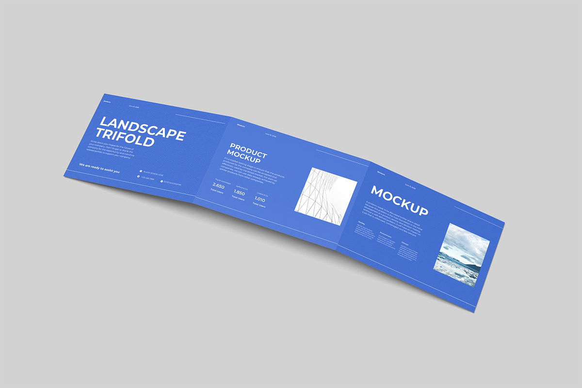 Landscape Trifold Mockup, an Advertising Mockup by Afif_studio (Photo 5 of 5)