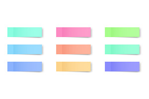 Sticky notes, reminders, bookmarks.