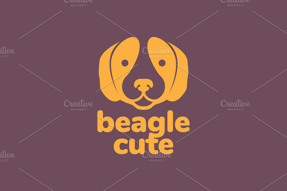 beagle head pets dog mascot logo, a Branding & Logo Template by devastd