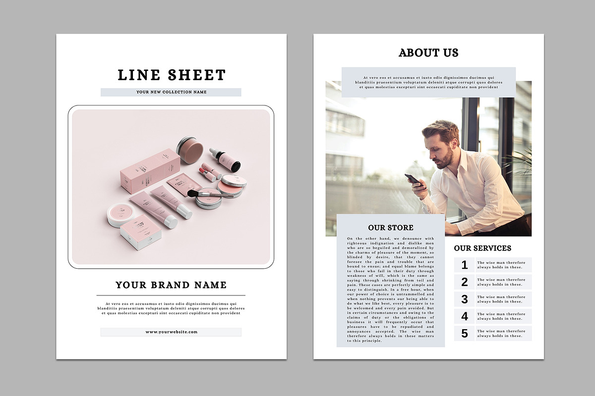 Line Sheet For Wholesale Template, a Flyer Template by Design Zone (Photo 6 of 6)