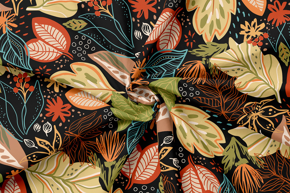 Hand drawn Autumn floral patterns, a Pattern Graphic by Tani Kuzminka (Photo 10 of 27)