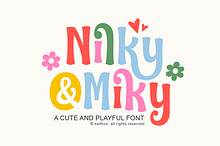 Nilky & Miky - Cute Display Font