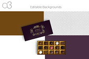Luxury Chocolate Truffle Box Mockup, a Packaging Mockup by Sheikhadesign (Thumbnail 4 of 12)