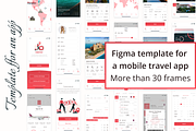 Template layouts for an app. Figma, an App Template by uiux_Marty (Thumbnail 1 of 4)