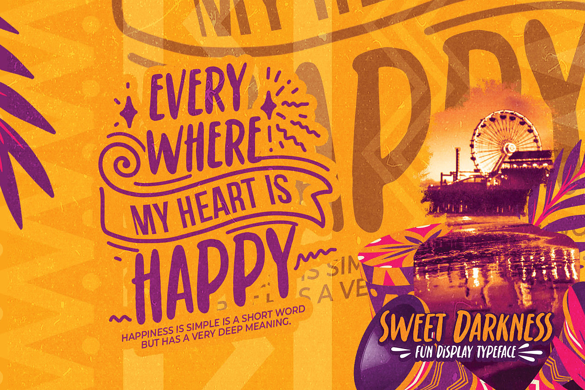 Sweet Darkness - Fun Display Typefac, a Font by Gassstype (Photo 2 of 8)