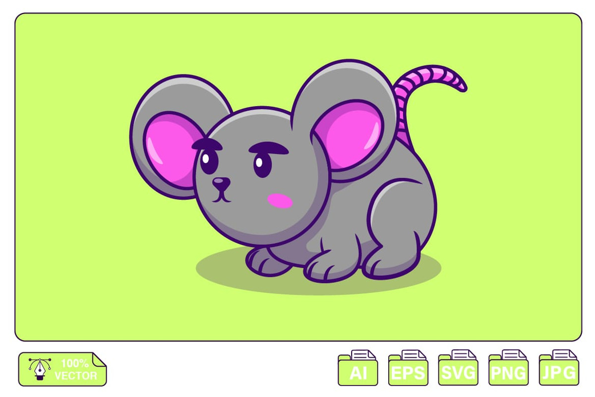 Cute Mouse Cartoon Vector, an Animal Illustration by Artstorystudio (Photo 1 of 3)