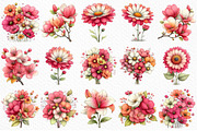 Whimsical Spring Flower Clipart, an Illustration by Craft Nest (Thumbnail 6 of 11)