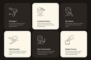 Animated Barber Icon Art Set, an Outline Icon by Prosymbols (Thumbnail 2 of 4)