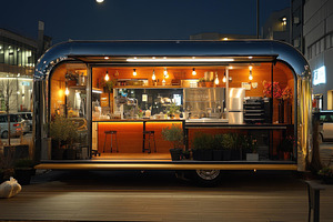 Unique food truck serves delicious d, a Photo by Tanuart