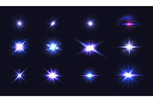 Flare light. Glow sparkle, lens, an Object Illustration by Frogella