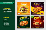 Fast Food Instagram Post Template, a Social Media Template by Yunus Ahmad (Thumbnail 1 of 5)