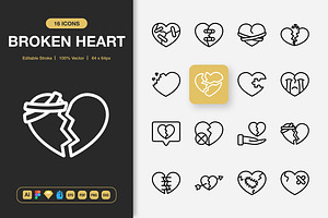 Broken Heart Icons