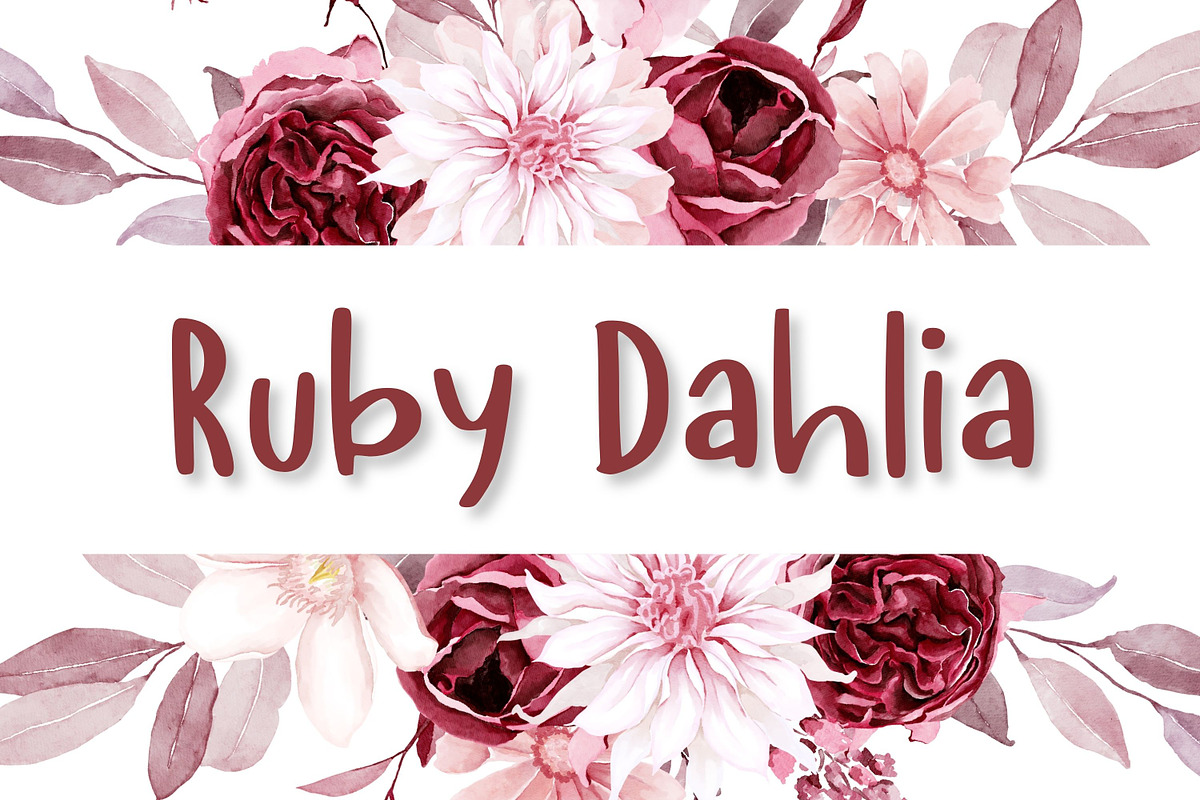 Ruby Dahlia, a Handwritten Font by Aisyah (Photo 1 of 3)