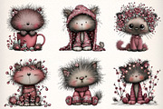 Whimsical Christmas Fluffy Cats, an Illustration by Dream Creation (Thumbnail 4 of 7)