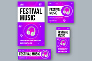 Music Web Banner Set, a Social Media Template by CreativeShaper (Thumbnail 4 of 4)