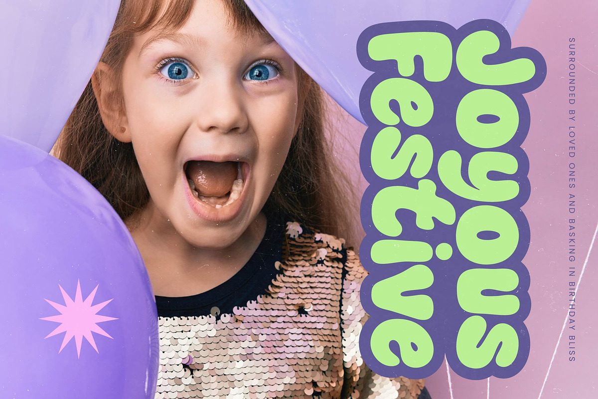 Funky Glitz Retro Bubble Font, a Serif Font by timelesstype.co (Photo 9 of 20)