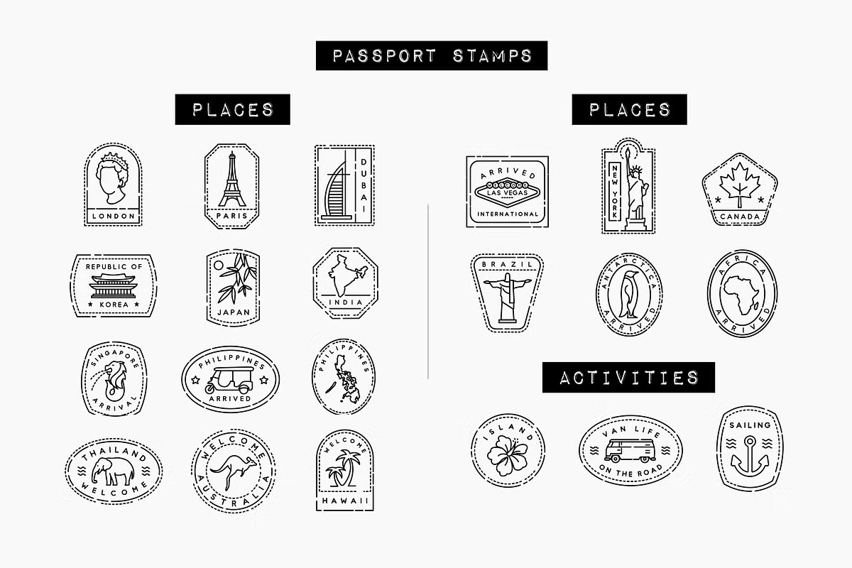 281 Travel Icons Set - Bundle, an Outline Icon by Hatch Design Workshop (Photo 7 of 19)