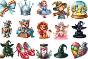 Wizard of Oz Clipart, Dorothy PNG, an Illustration by Designking (Thumbnail 2 of 4)