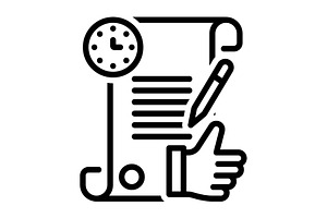 Dealtime offer black icon, an Outline Icon by Creative priyanka